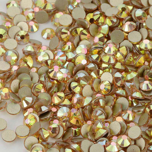 Metal Sunlight Glass FlatBack Rhinestones