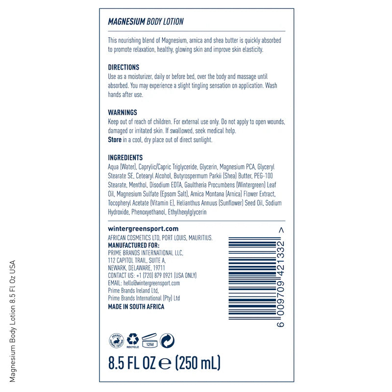 FCA Magnesium Body Lotion