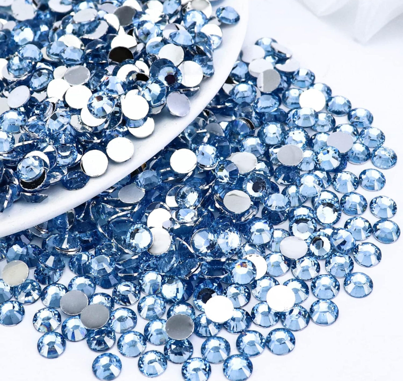 Light Blue Resin Flatback Rhinestones