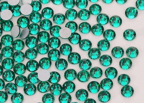 Blue Zircon Glass Flatback Rhinestones