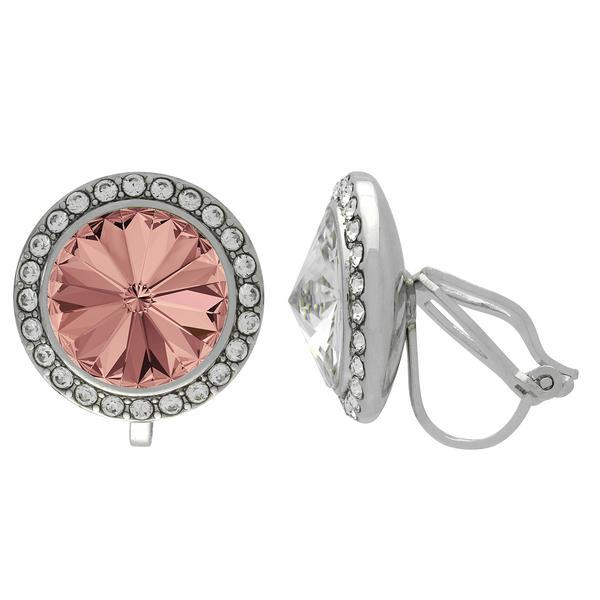 Rhinestone Dance Earrings - Blush Rose