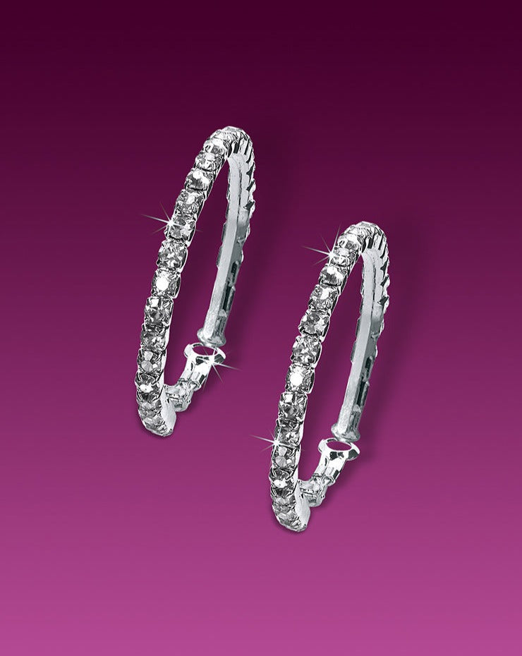 Rhinestone Dance Earrings - Hoops