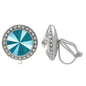 Rhinestone Dance Earrings - Azure Blue