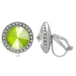 Rhinestone Dance Earrings - Lime