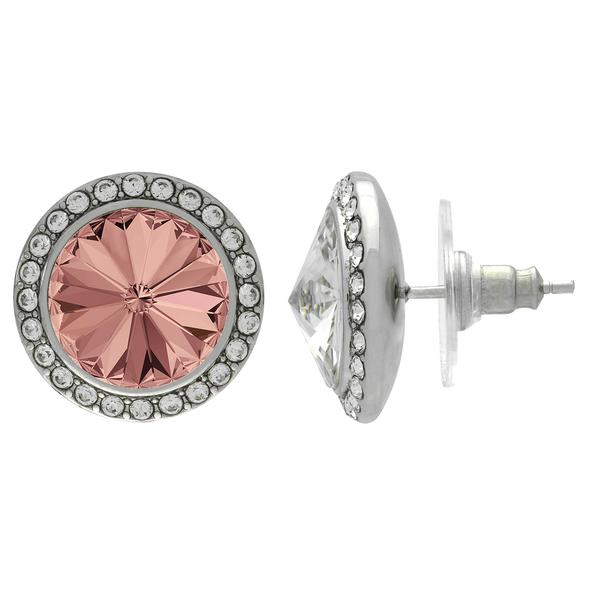 Rhinestone Dance Earrings - Blush Rose