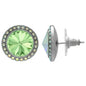 Rhinestone Dance Earrings - Chrysolite