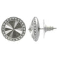 Rhinestone Dance Earrings - Dark Grey