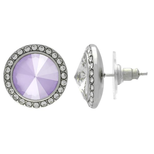 Rhinestone Dance Earrings - Lilac