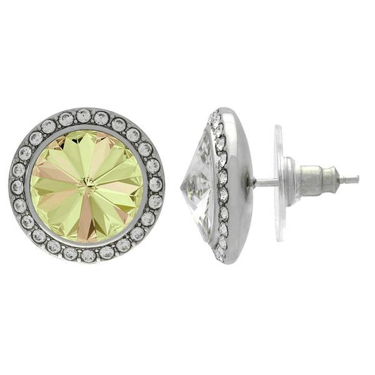 Rhinestone Dance Earrings - Luminous Green