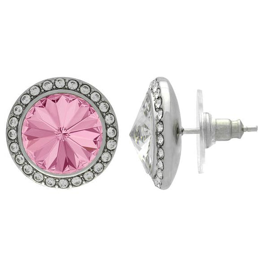 Rhinestone Dance Earrings - Light Pink