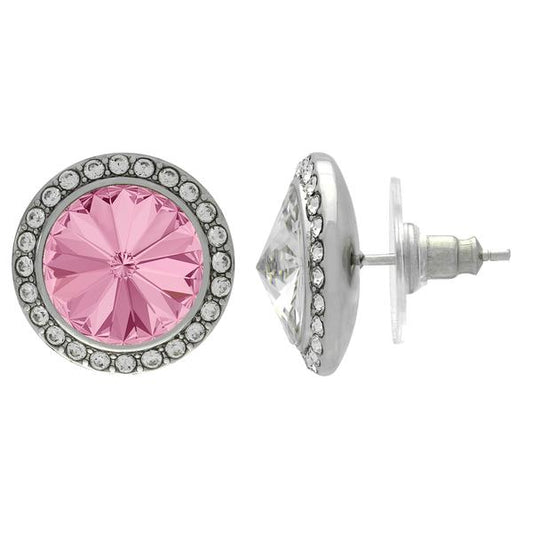 Rhinestone Dance Earrings - Rose