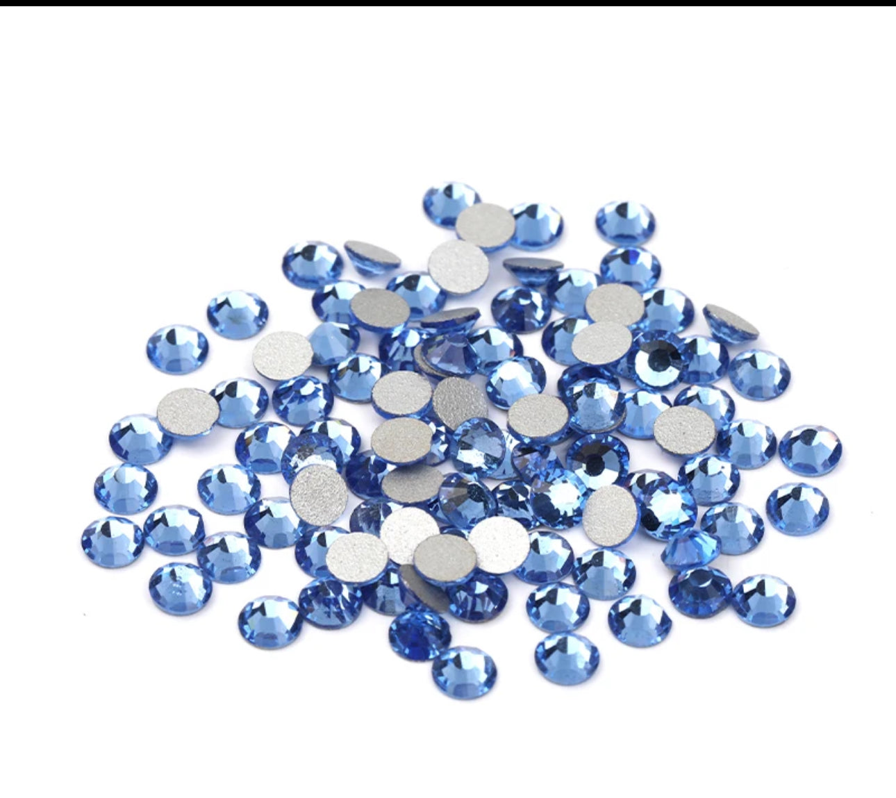 Light Sapphire Glass FlatBack Rhinestones