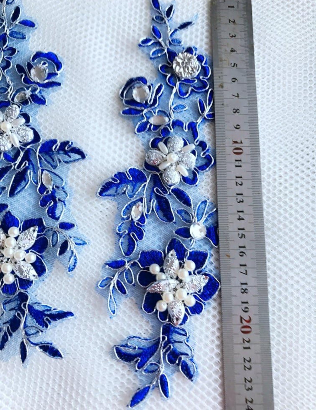 Appliqué - 3D Royal Blue Lace