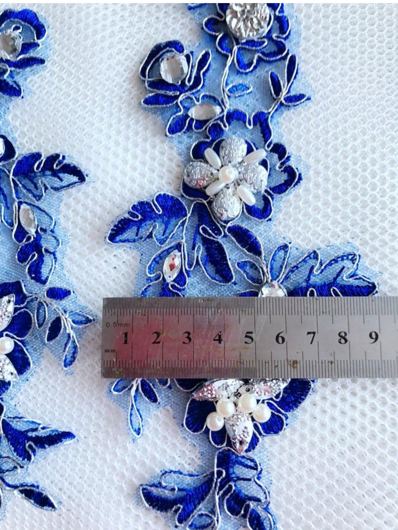 Appliqué - 3D Royal Blue Lace