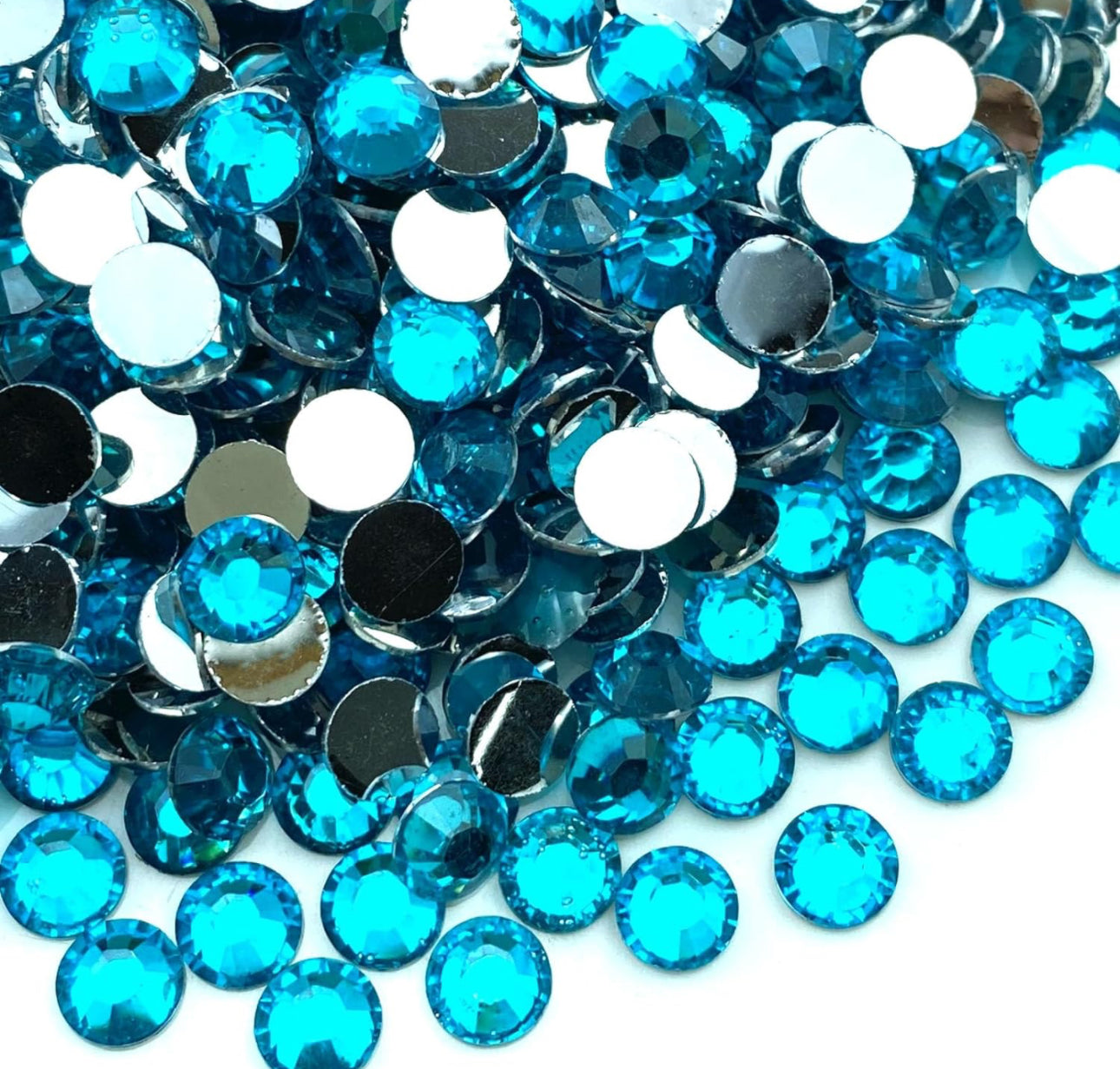 Peacock Blue Resin Flatback Rhinestones