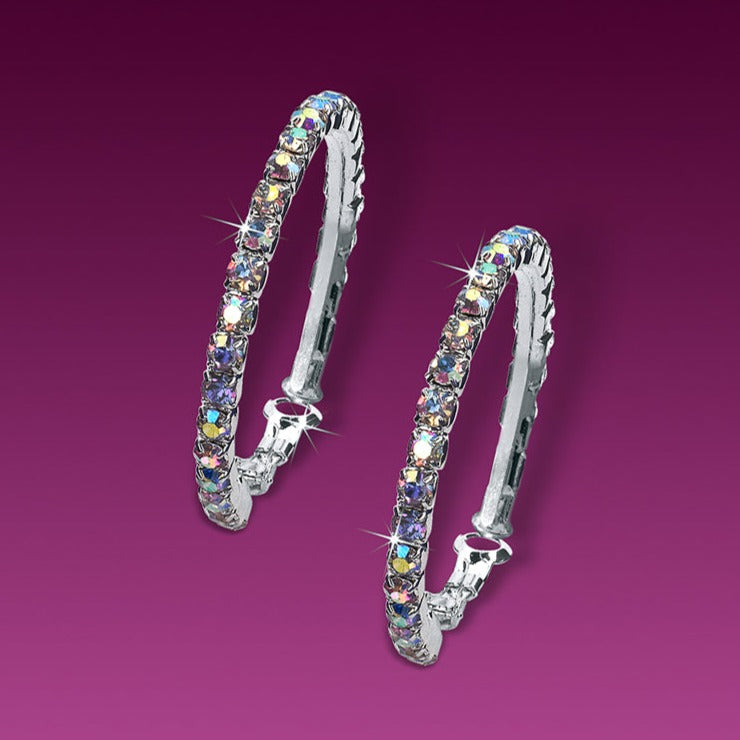 Rhinestone Dance Earrings - Hoops