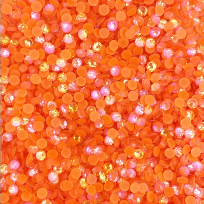 Luminous Orange Glass Rhinestones