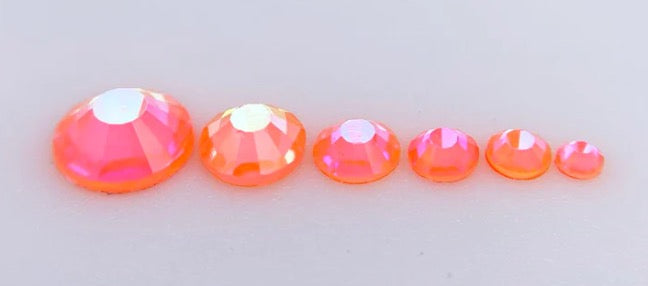 Luminous Orange Glass Rhinestones