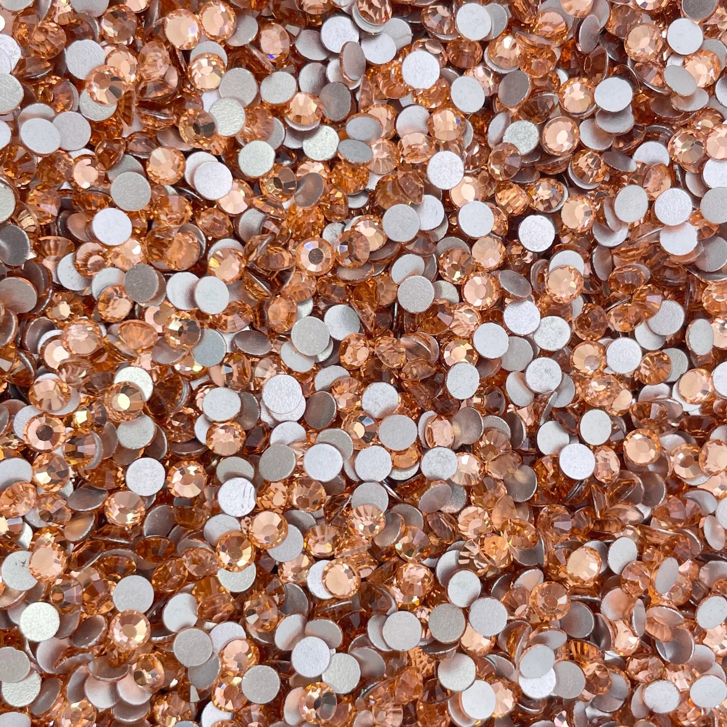 Light Peach Glass Flatback Rhinestones