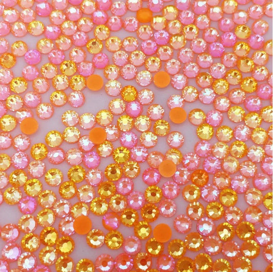 Luminous Orange Glass Rhinestones