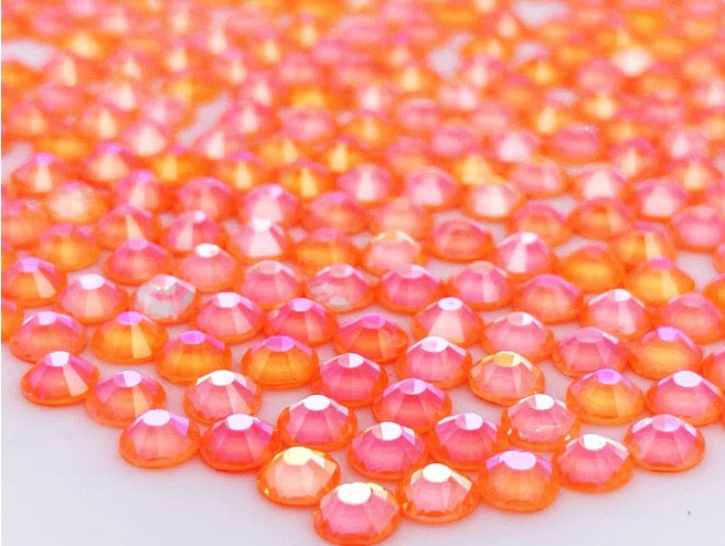 Luminous Orange Glass Rhinestones