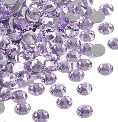 Light Purple Glass FlatBack Rhinestones