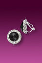 Rhinestone Dance Earrings - Black