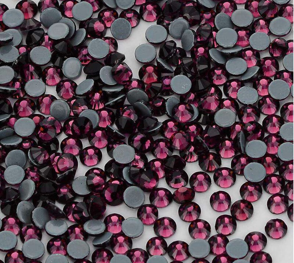 Dark Purple Glass FlatBack Rhinestones