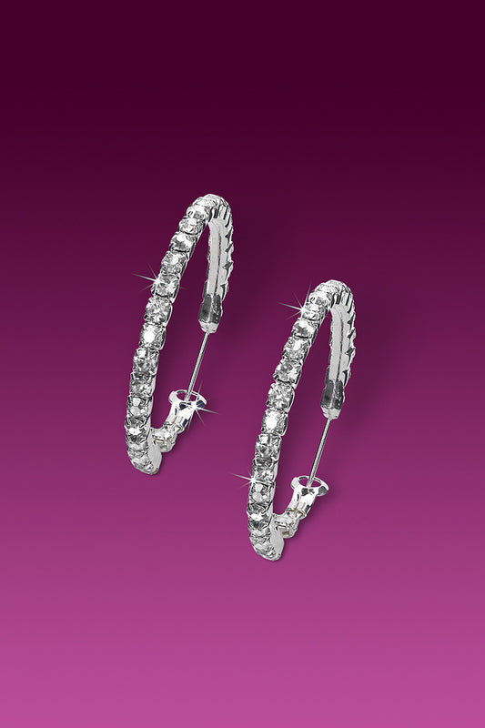 Rhinestone Dance Earrings - Hoops