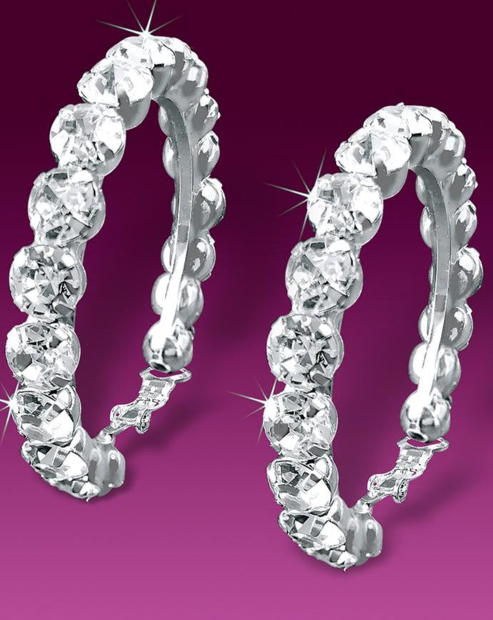 Rhinestone Dance Earrings - Hoops