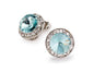 Rhinestone Dance Earrings - Light Aqua
