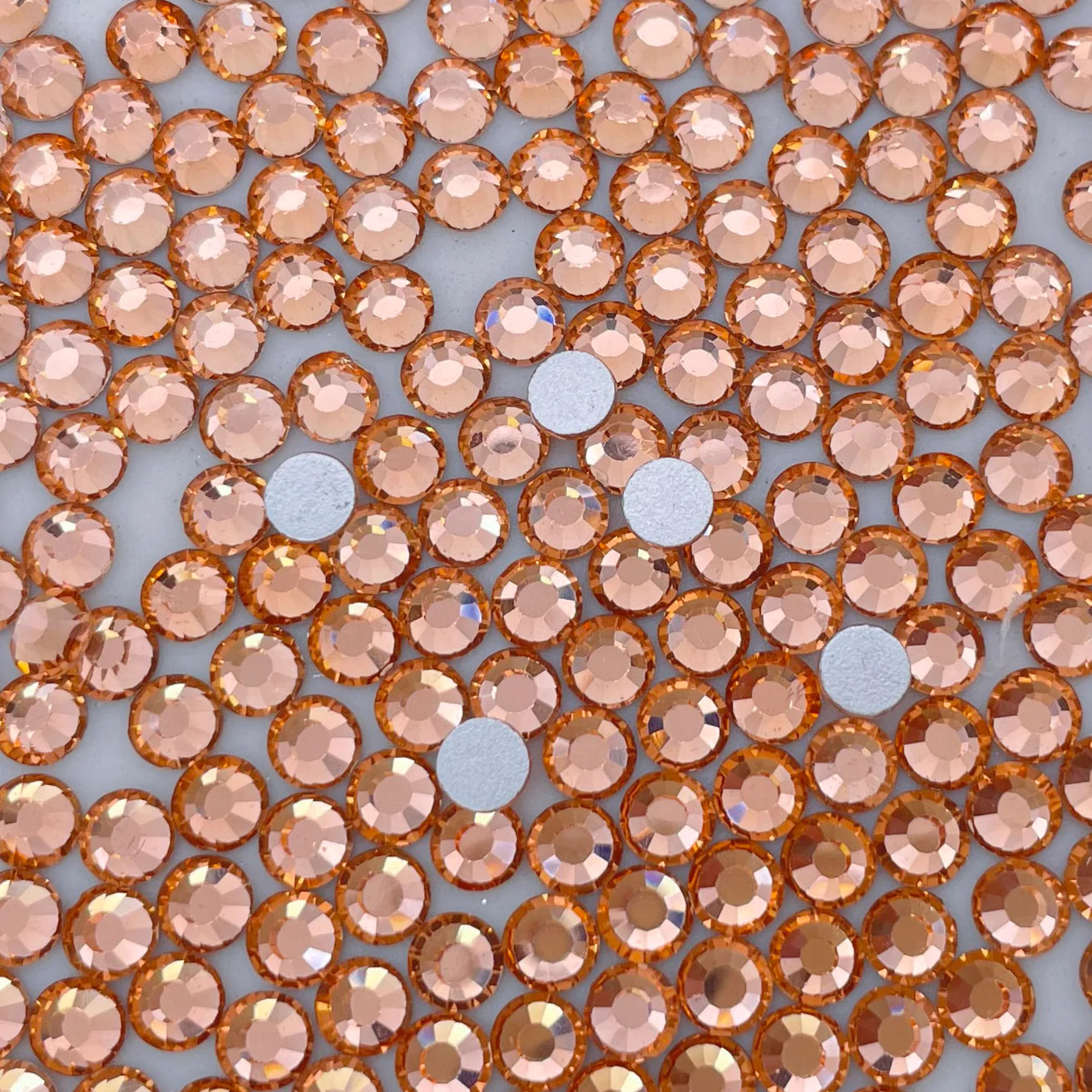 Light Peach Glass Flatback Rhinestones