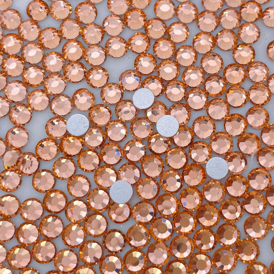 Light Peach Glass Flatback Rhinestones