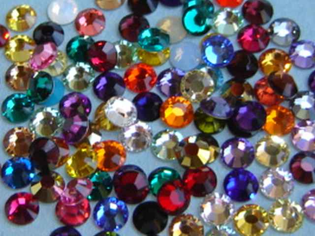 Mix Glass FlatBack Rhinestones