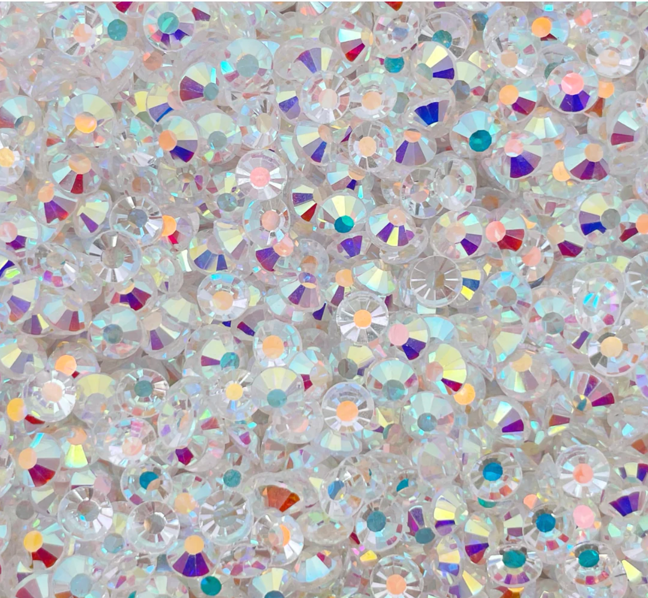 Transparent AB Glass FlatBack Rhinestones