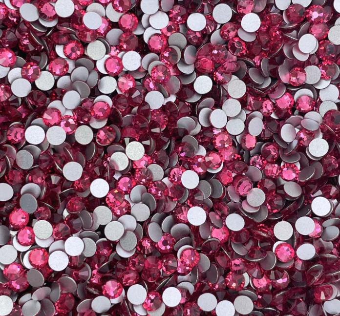 Rose Glass FlatBack Rhinestones