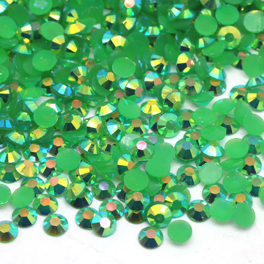 Light Green AB Jelly FlatBack Rhinestones