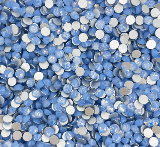 Blue Opal Glass FlatBack Rhinestones