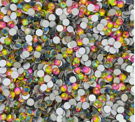 Rainbow Glass FlatBack Rhinestones