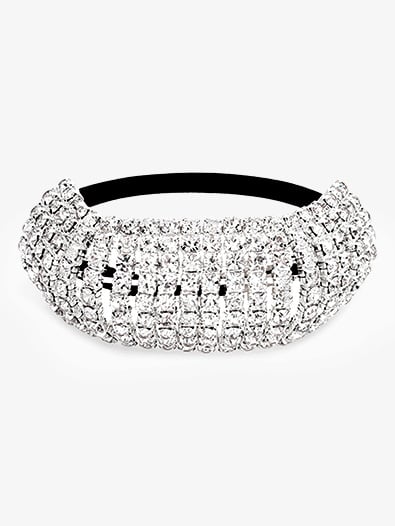 Large Wrap Around Crystal Rhinestone Ponytail Holder